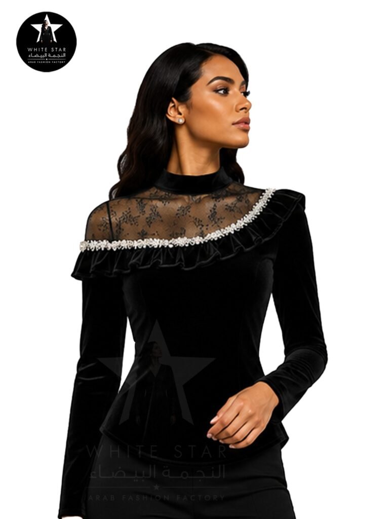 كنزة نسائية ناعمة طويلة الأكمام